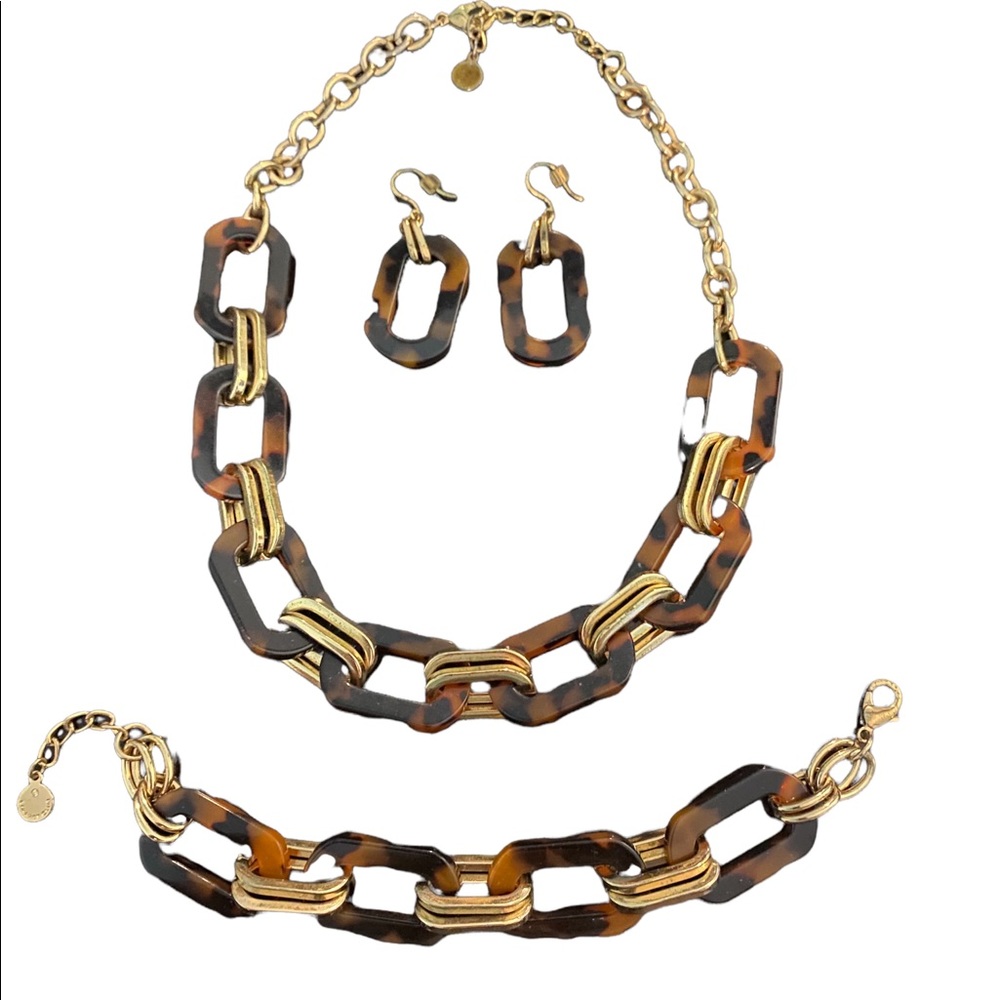 Tortoise set necklace bracelet and earrings